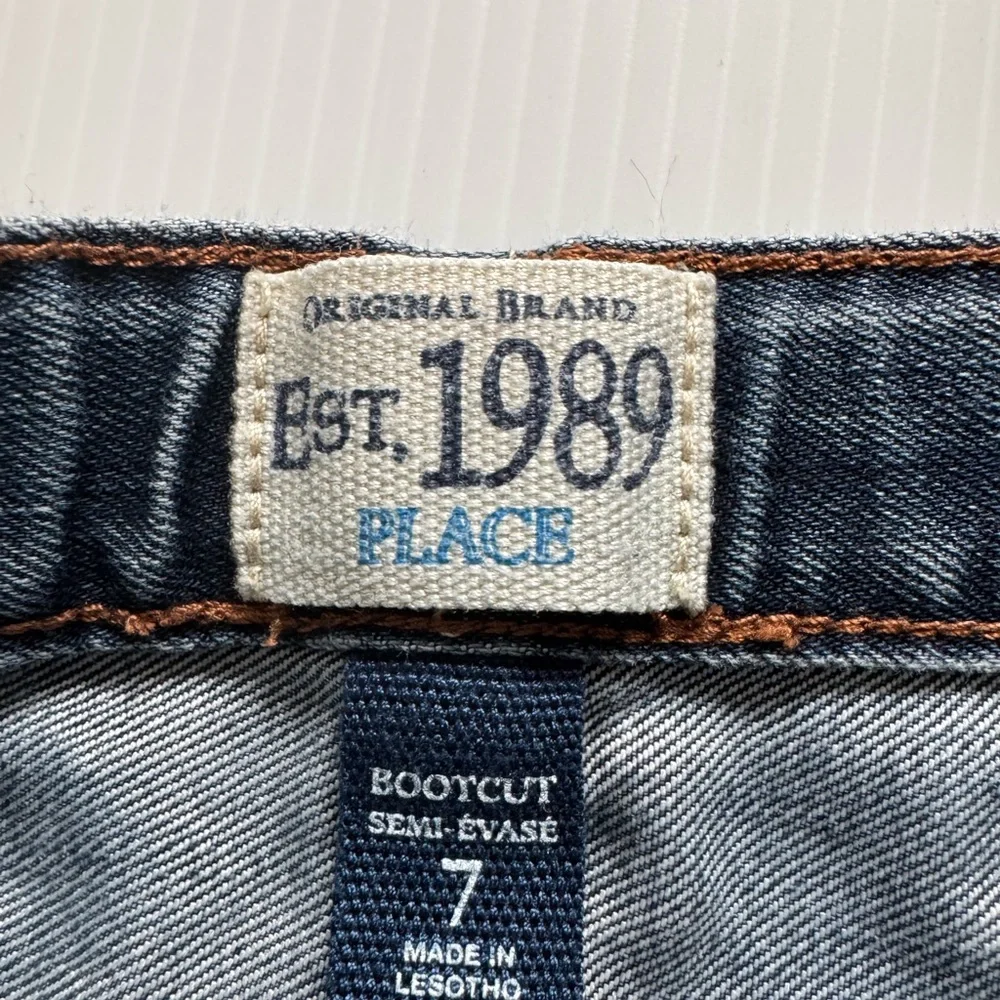 1989 Place Boys Boot cut - Blue Jeans.  Size 7